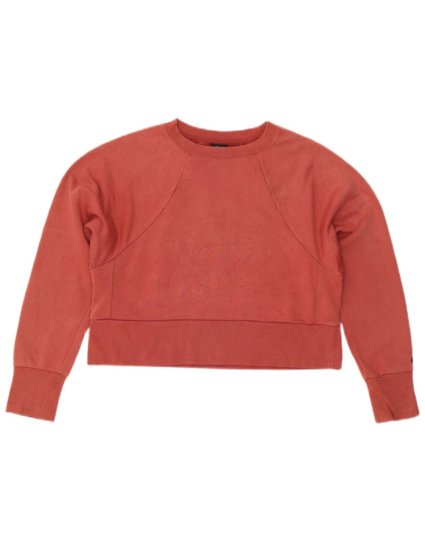 Pulover pentru femei NIKE Dri Fit Oversized Graphic Pulover UK 6 XS Bumbac rosu