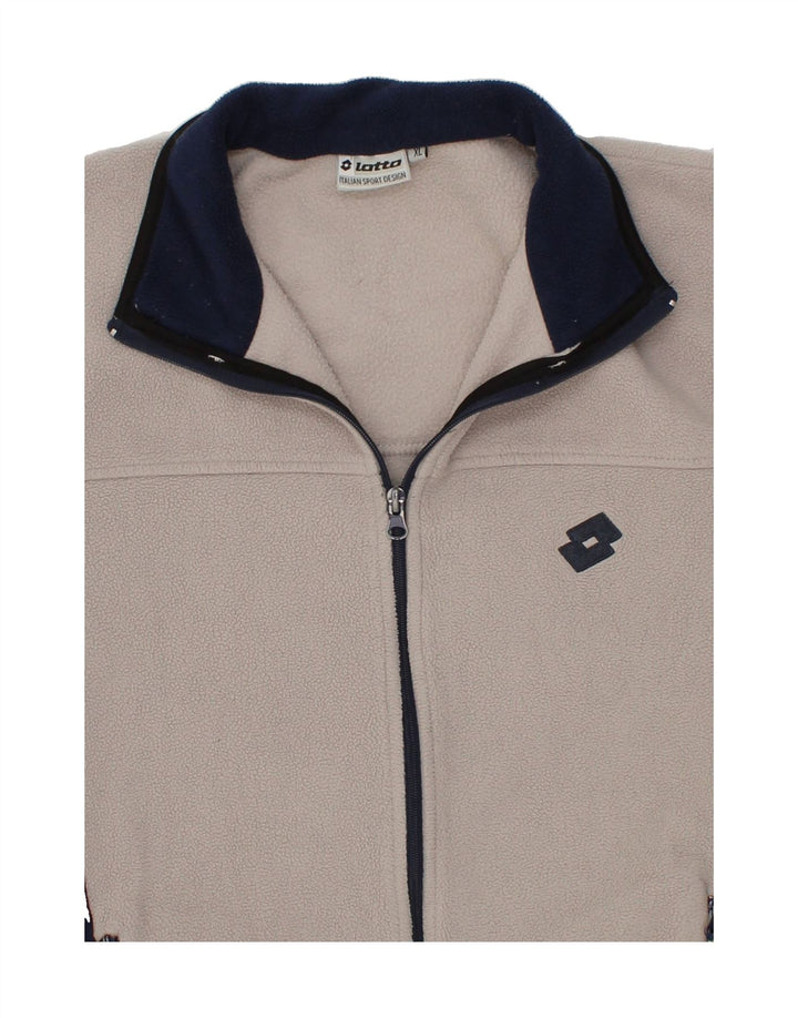 LOTTO Womens Fleece Jacket UK 18 XL Grey Colourblock Polyester Vintage Lotto and Second-Hand Lotto from Messina Hembry 