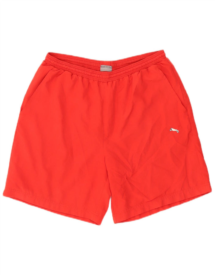 Pantaloni scurți sport grafic Puma pentru bărbați, poliester roșu mare