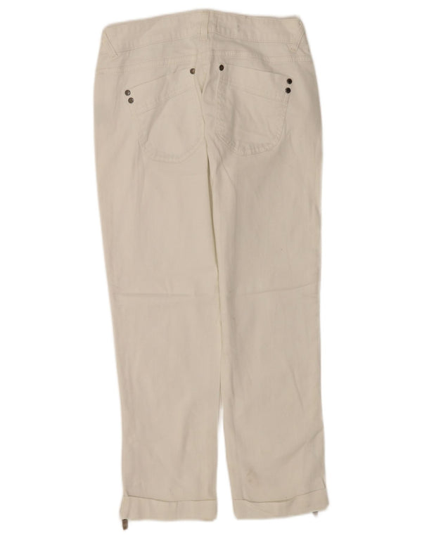 MINT VELVET Blugi tăiați pentru femei UK 10 Small W28 L25 Bumbac alb