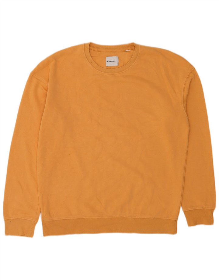 Jack & Jones Pulover pentru bărbați din bumbac portocaliu mare