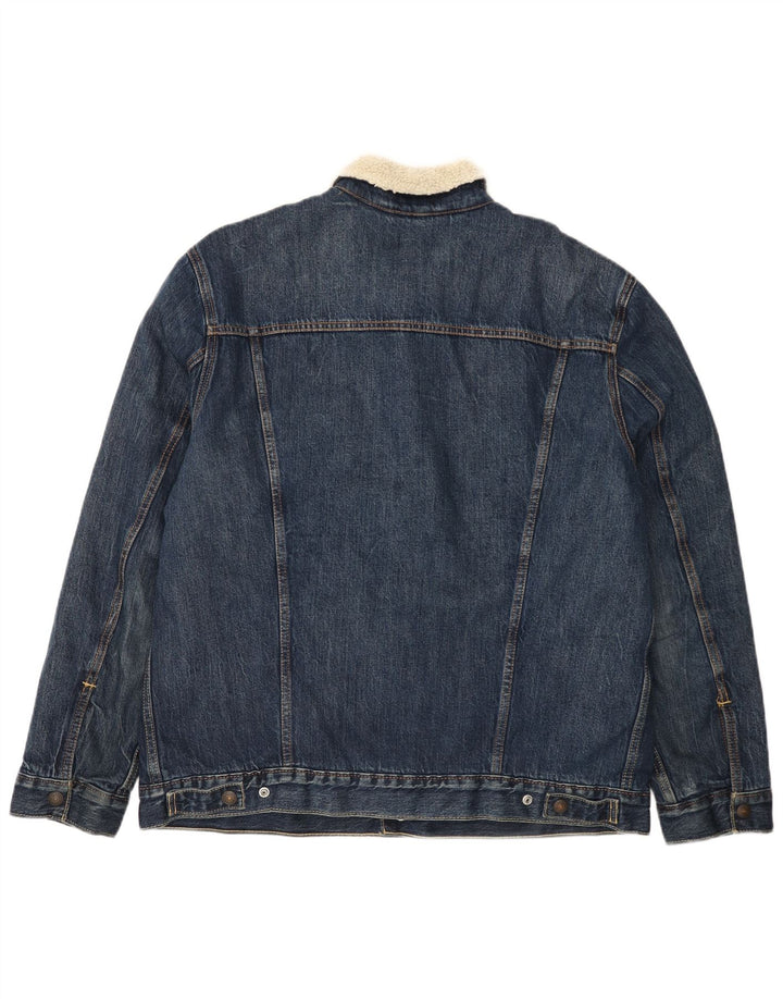 Jachetă pentru bărbați Levi's Sherpa Denim UK 42 XL Bumbac albastru