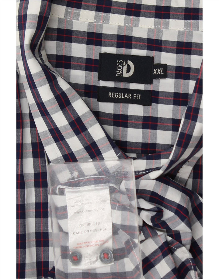 Cămașă Dack's pentru bărbați, cu ajustare obișnuită, 2XL, bumbac vichy, albastru bleumarin
