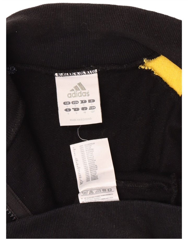 Jachetă de top pentru trening cu grafică Adidas pentru bărbați, bumbac color bloc negru mic