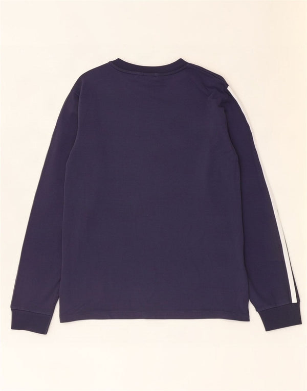 Top femei Adidas cu mânecă lungă UK 10 mic, bleumarin, bumbac