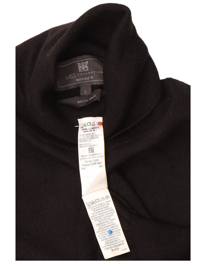 Marks & Spencer Pulover cu gât rulat pentru femei UK 16 Large Black