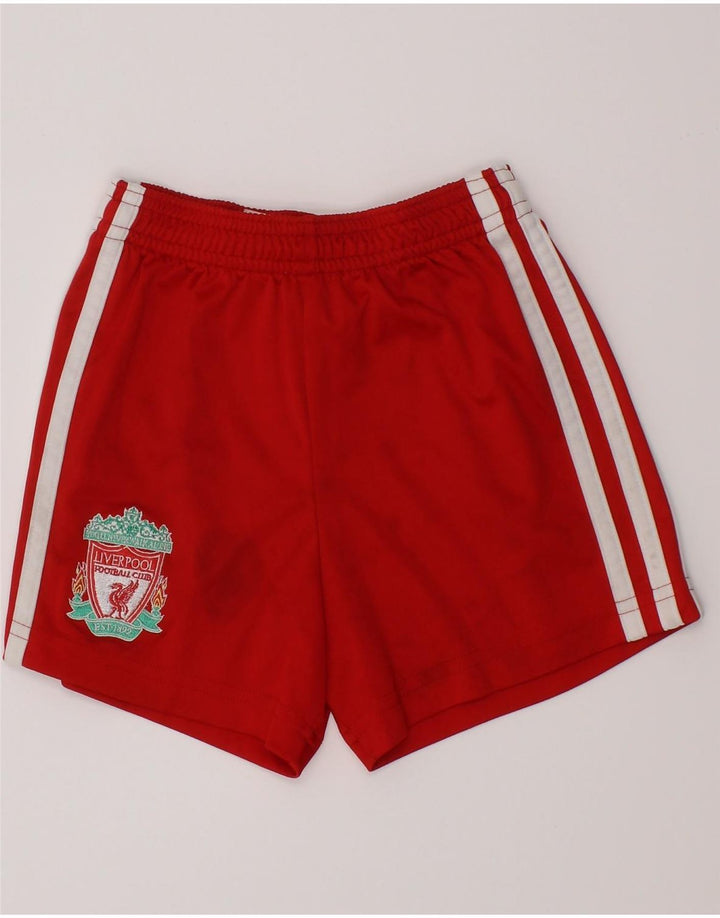 Pantaloni scurți sport Liverpool pentru băieți ADIDAS 2-3 ani poliester roșu