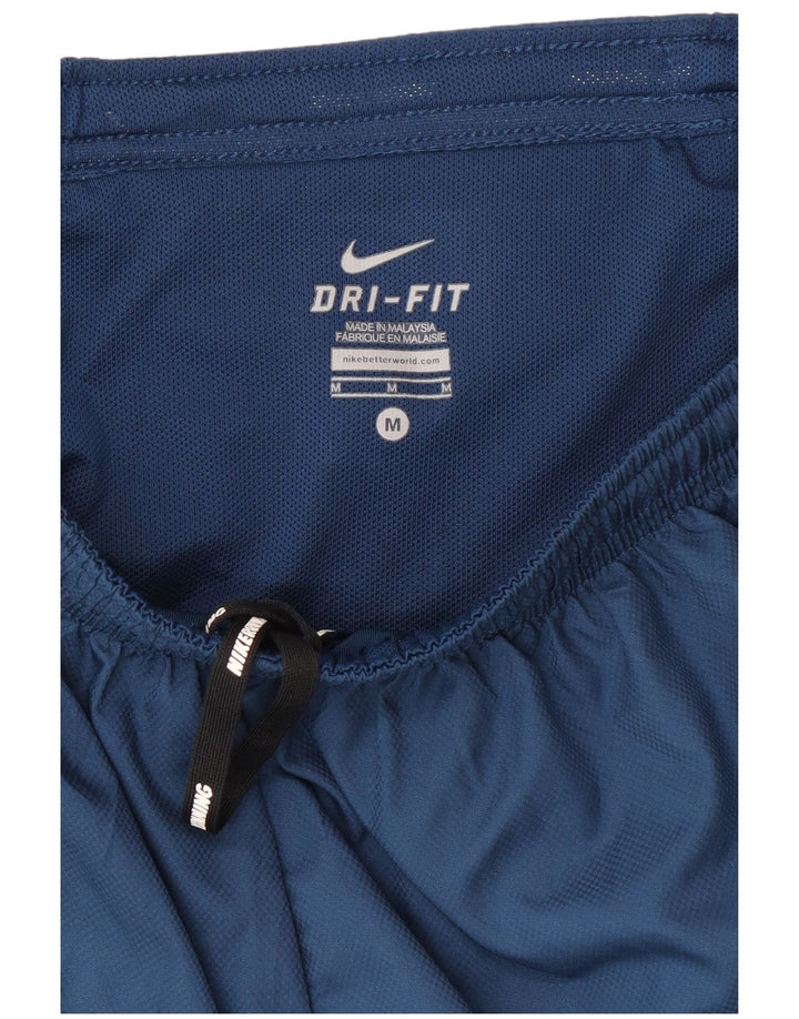 Pantaloni scurți sport pentru bărbați Nike, cu formă regulată, albastru mediu, poliester color bloc