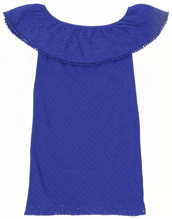 Rochie Oasis pentru femei cu umeri scoși UK 6 XS poliester albastru