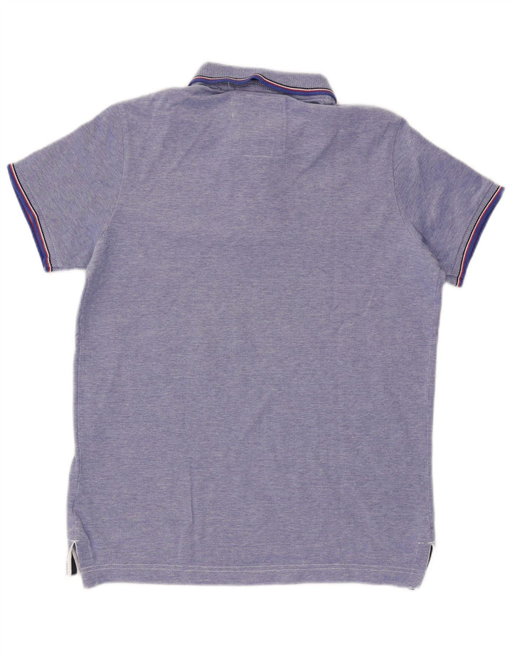 Tricou polo pentru bărbați Superdry, albastru mediu cu dungi