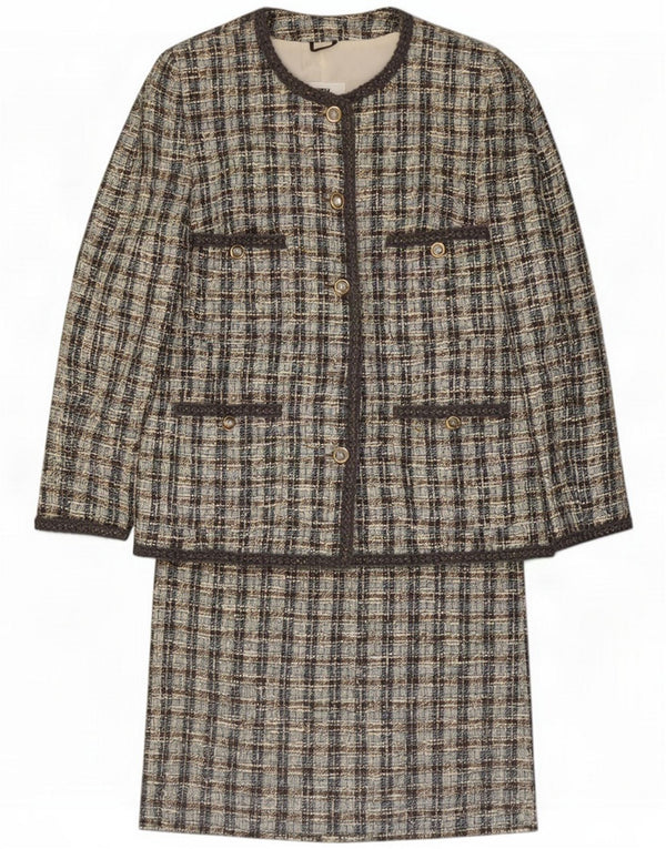 Ilia Womens 2 Piece Fuste Set IT 44 Medium W28 Multicolor Check Classic