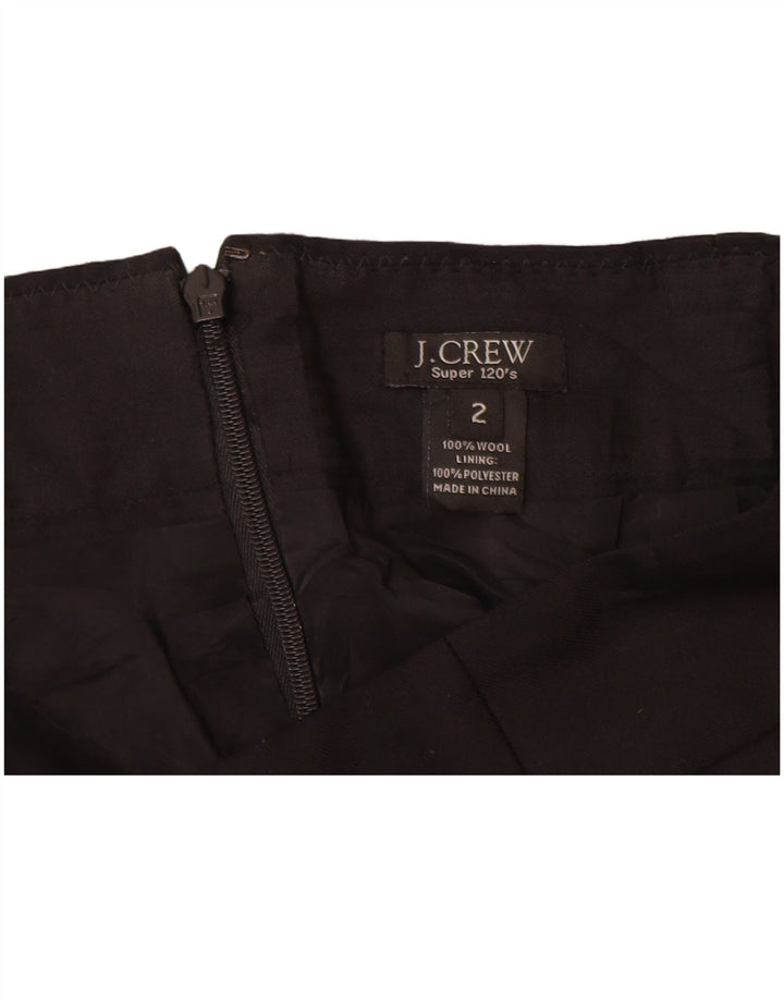 Fusta dreaptă pentru femei J. Crew Super 120 US 2 XS W26 Lână neagră