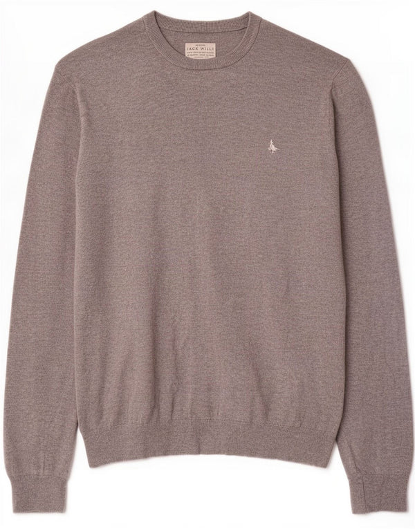 Jack Wills Mens Boat Neck Jumper Sweater Large Grey Cotton