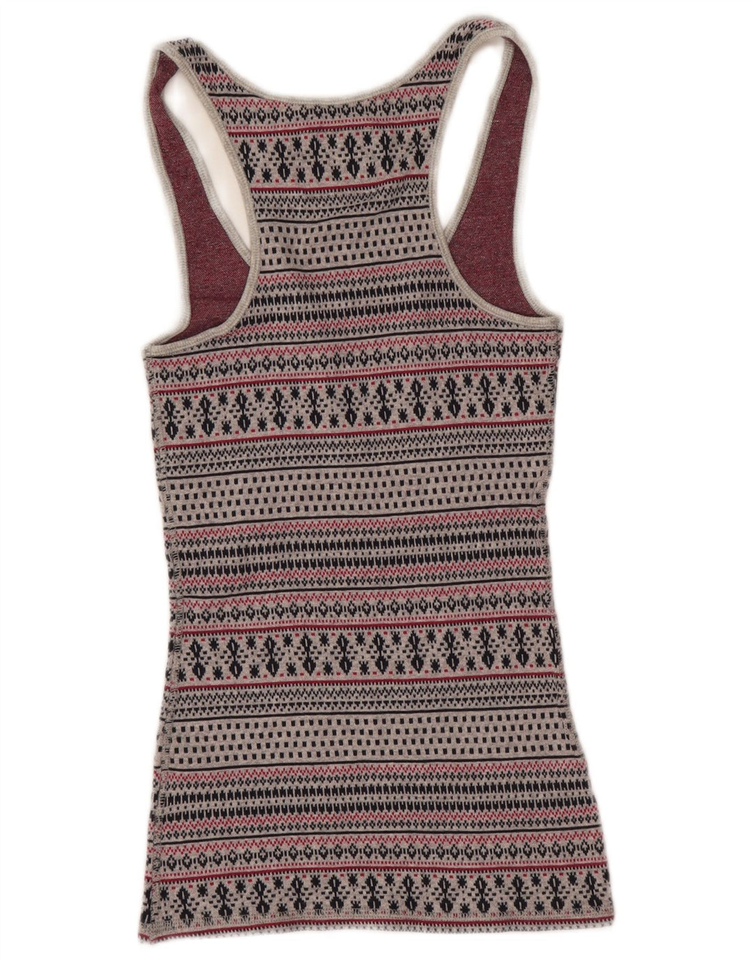 Vest Top pentru femei JACK WILLS UK 8 Small Gri Fair Isle Cotton