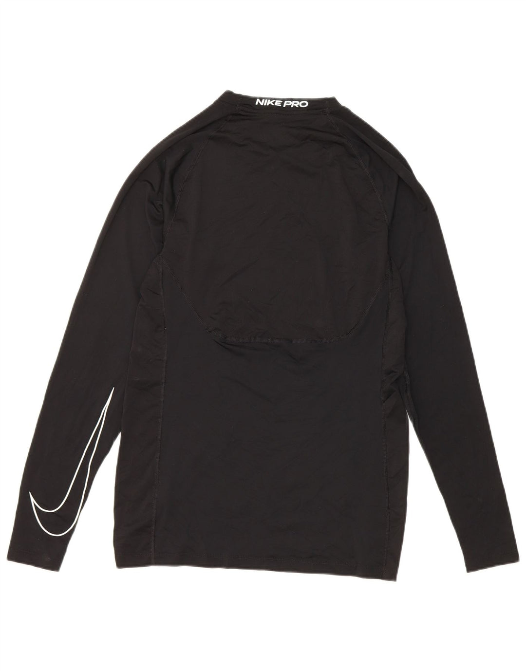 Nike pentru bărbați Dri Fit Slim Top cu mânecă lungă, poliester negru mic