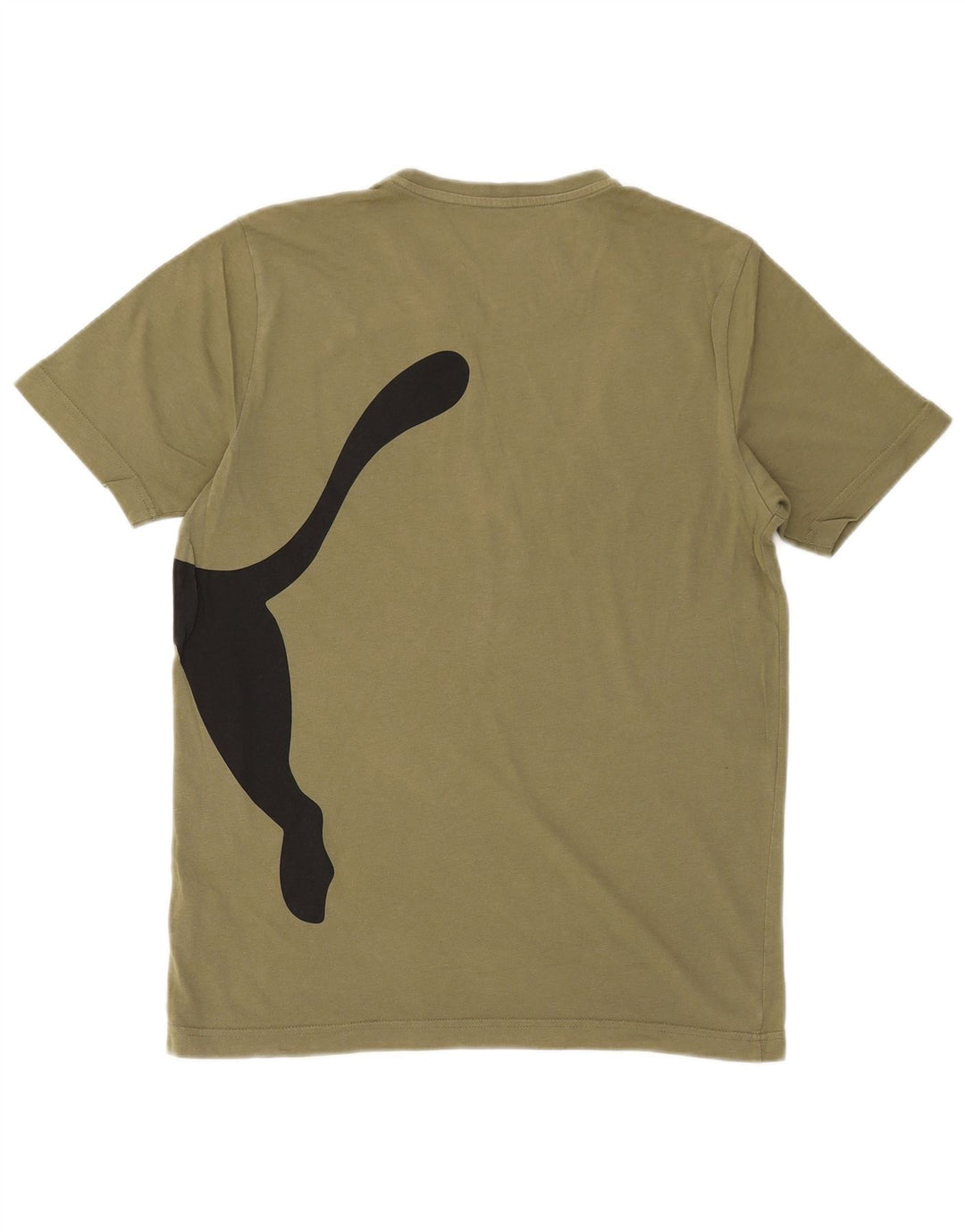 PUMA Mens Graphic T-Shirt Top Small Khaki Cotton