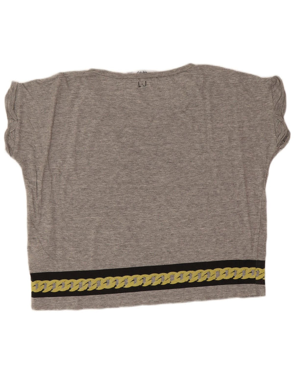 Tricou grafic supradimensionat pentru femei Liu Jo UK 4 XS bumbac gri