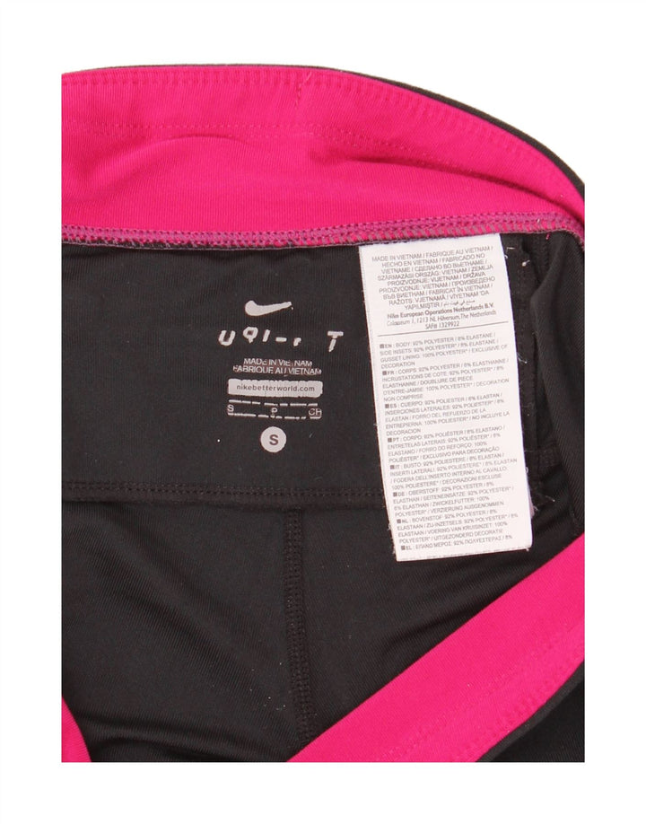 Leggings pentru femei Nike UK 10, negru, poliester color bloc