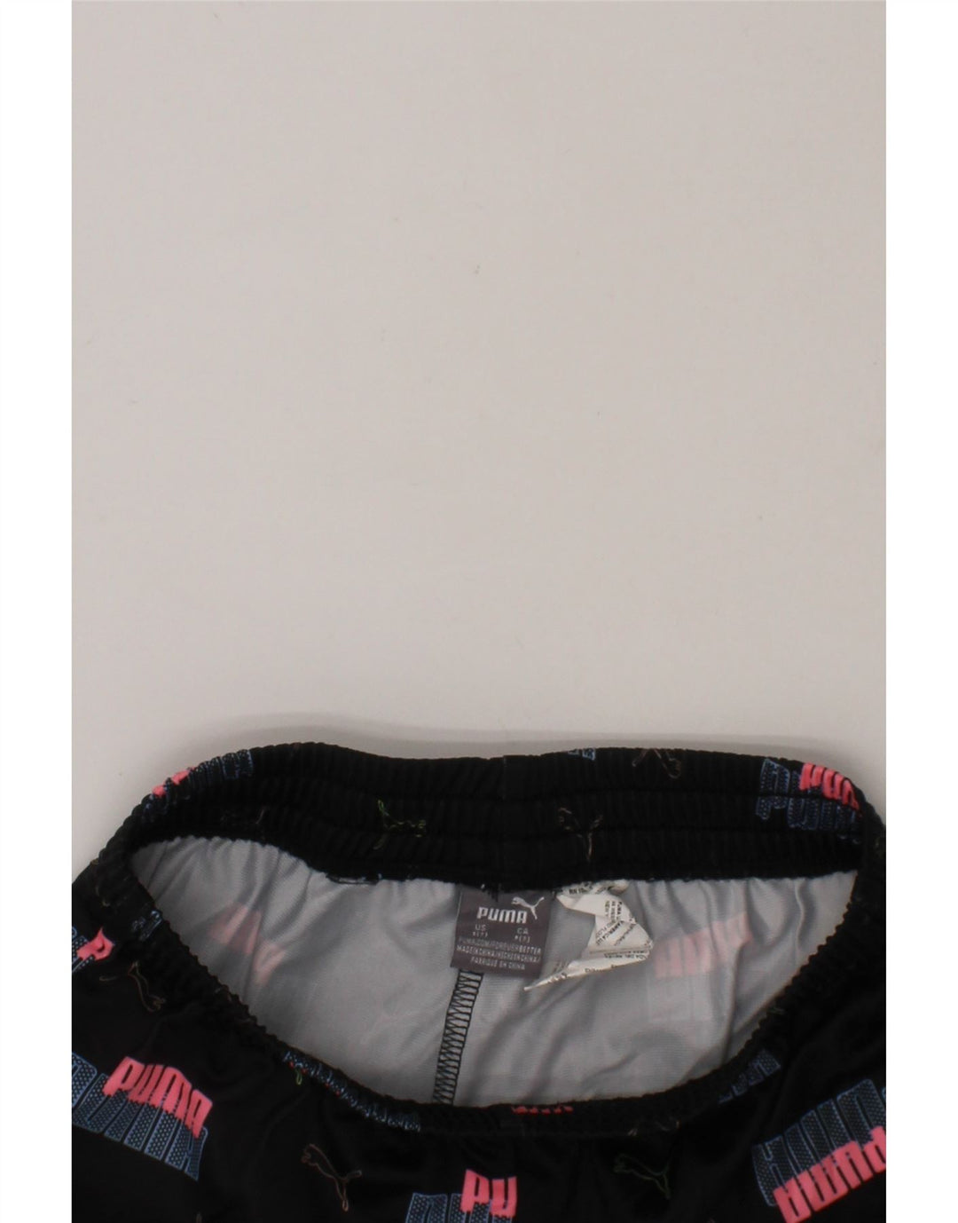 PUMA Girls Graphic Sport Shorts 6-7 Years Small Black Polyester Vintage Puma and Second-Hand Puma from Messina Hembry 