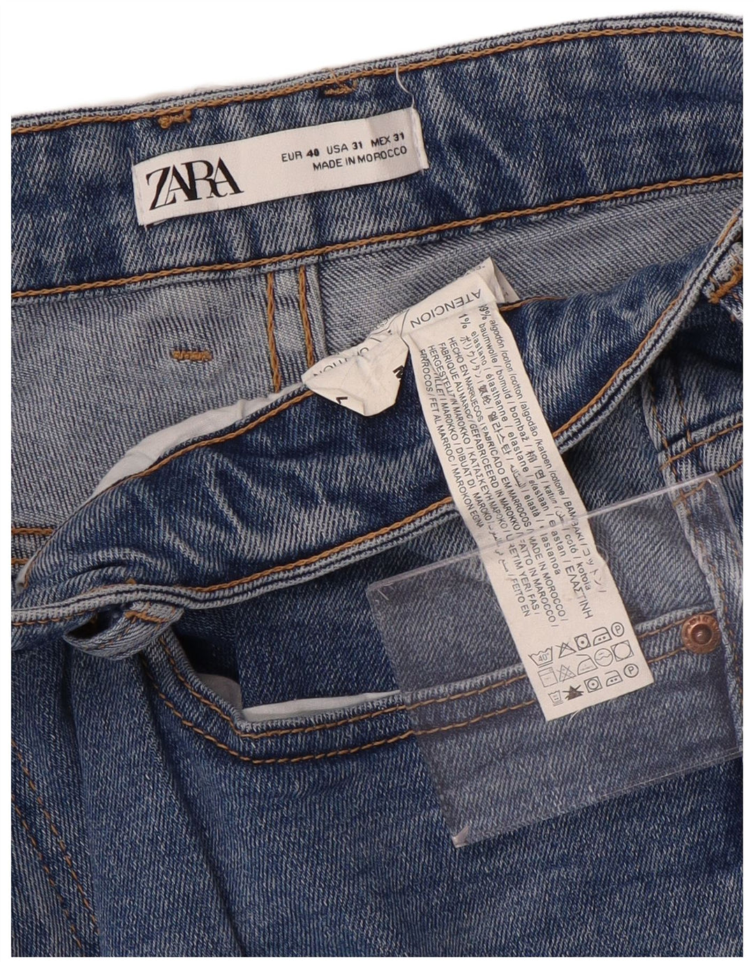 Pantaloni scurți din denim pentru bărbați Zara EU 40 Medium W31 Bumbac albastru