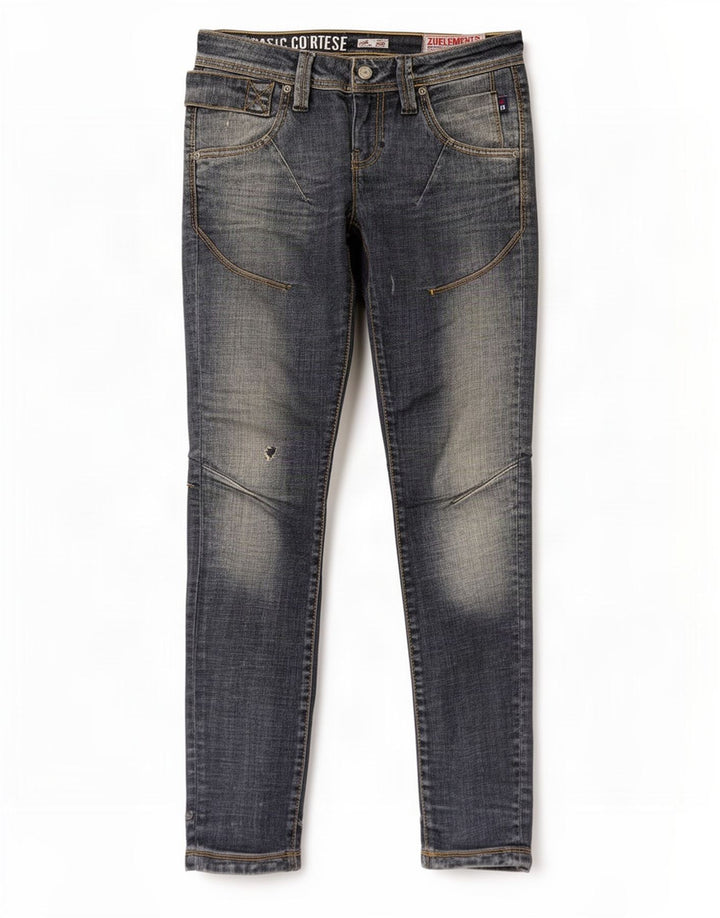 Zu Elements Blugi skinny distressed pentru femei W26 L31 bumbac albastru