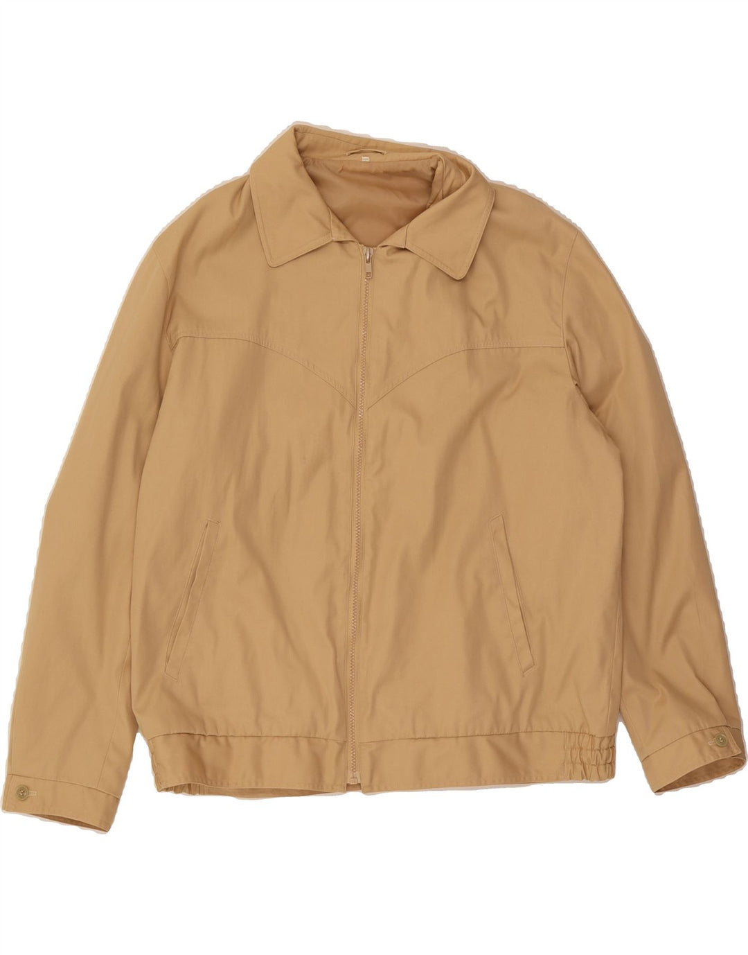 VINTAGE Mens Bomber Jacket IT 54 2XL Beige Vintage Vintage and Second-Hand Vintage from Messina Hembry 