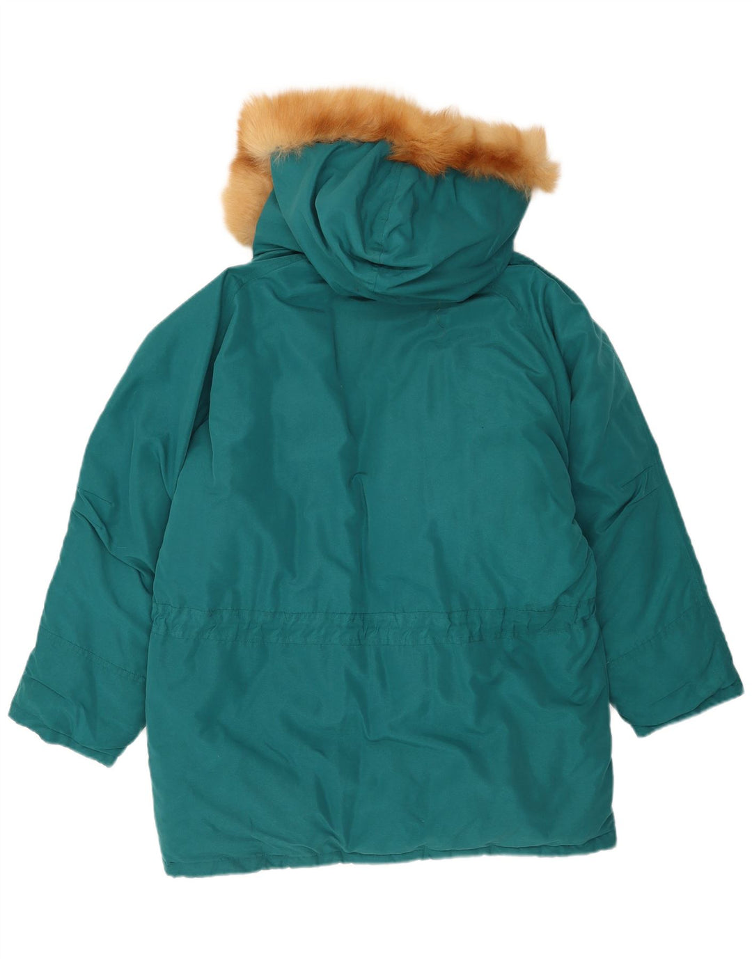 Jachetă căptușită cu glugă vintage pentru femei UK 18 XL poliester albastru