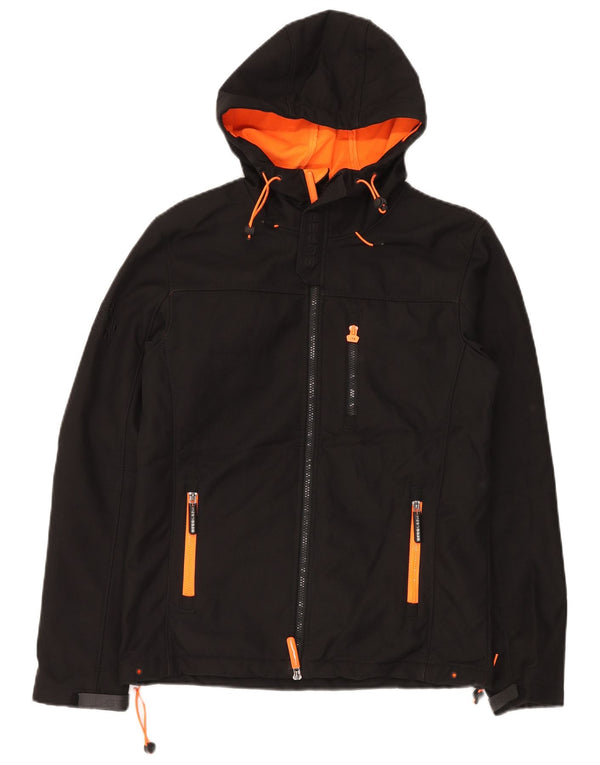 SUPERDRY pentru bărbați The Windtrekker Windbreaker Jacket cu glugă UK 38 Medium Black