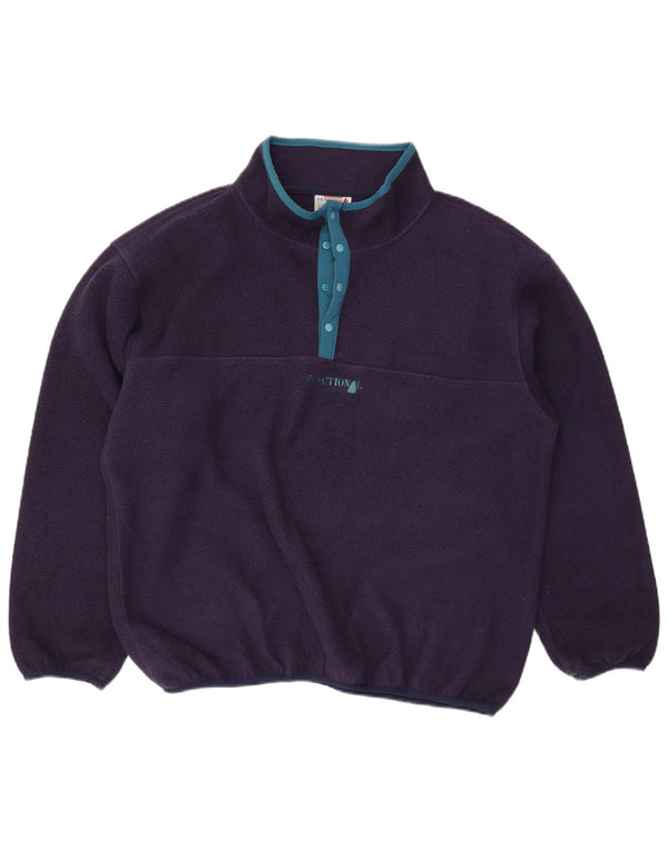 Pulover pentru bărbați Murphy & Nye, cu gât cu nasturi, fleece, 2XL, bleumarin