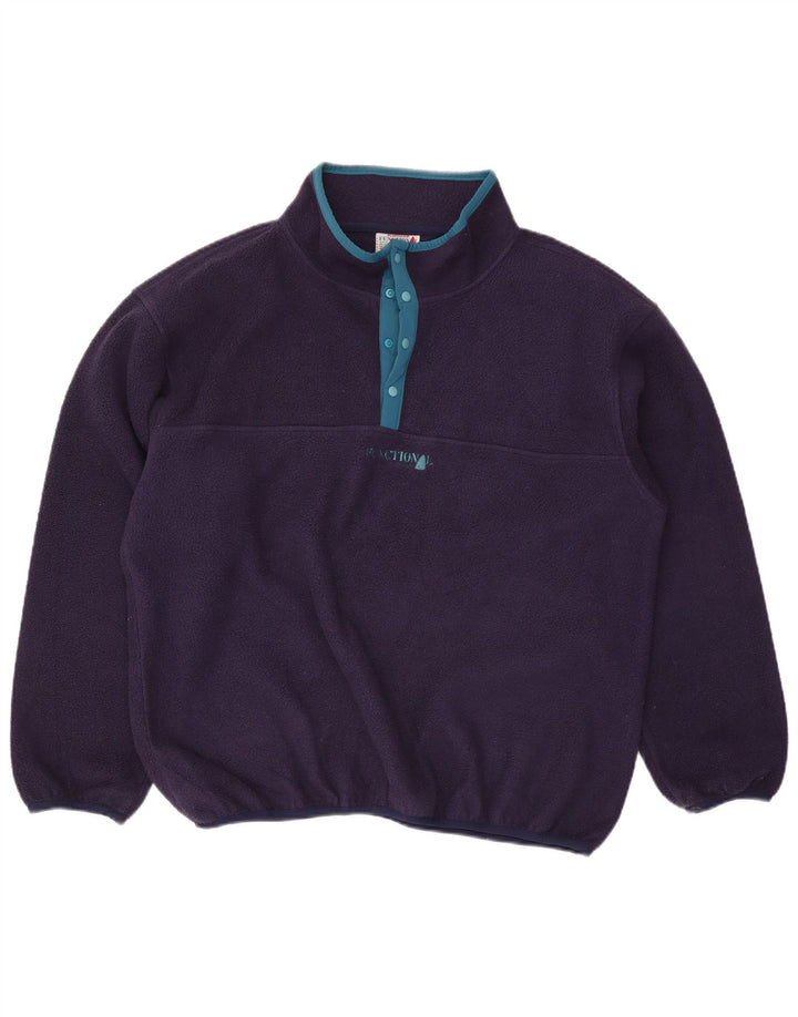 Pulover pentru bărbați Murphy & Nye, cu gât cu nasturi, fleece, 2XL, bleumarin