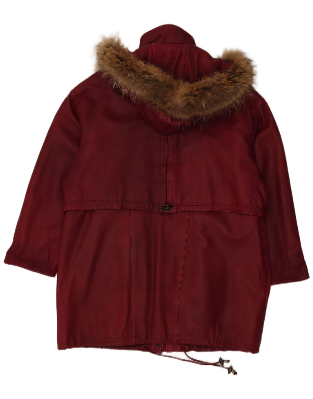 Jachetă parka supradimensionată cu glugă vintage pentru femei EU 48 2XL maro