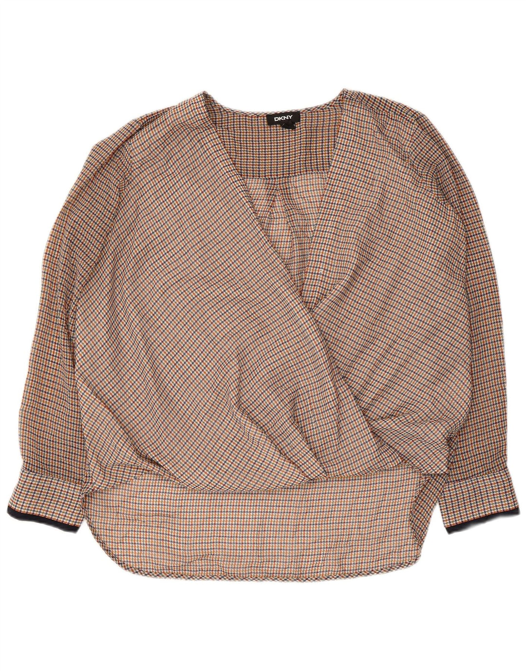 Bluză cu mânecă lungă pentru femei DKNY UK 16, mare, multicolor, picior de gală