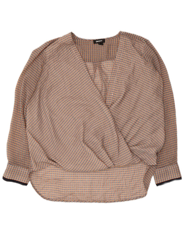 Bluză cu mânecă lungă pentru femei DKNY UK 16, mare, multicolor, picior de gală