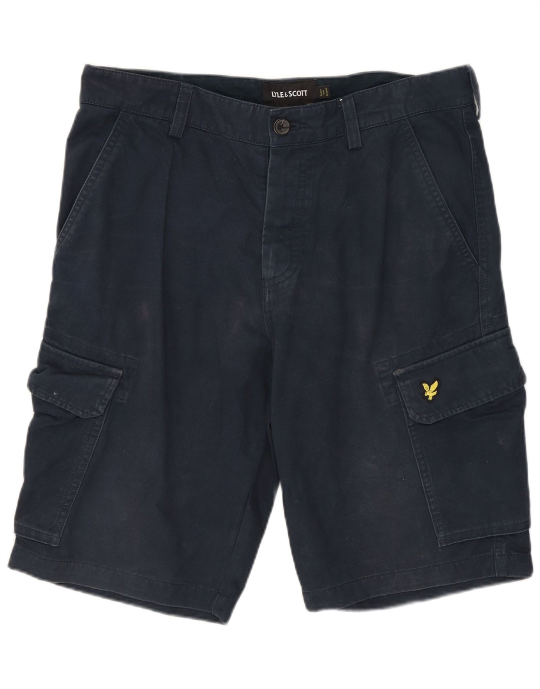 Pantaloni scurți cargo Lyle & Scott pentru bărbați W30, bumbac, albastru bleumarin mediu