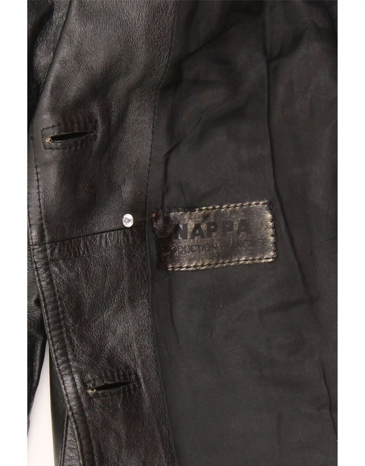 Jachetă de piele Nappa pentru femei UK 14 Medium Black