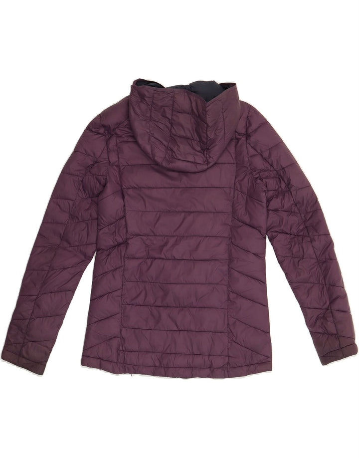 FAT FACE Womens Hooded Padded Jacket UK 8 Small Purple Polyester Vintage Fat Face and Second-Hand Fat Face from Messina Hembry 