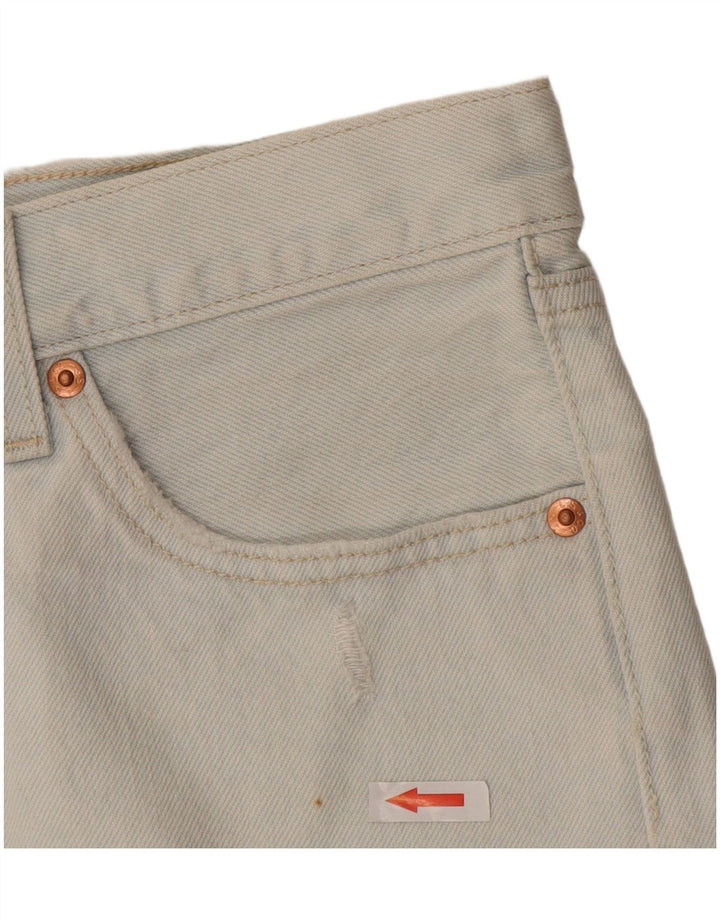 Pantaloni scurți Levi's 501 din denim distressed W26 Small Blue Bumbac