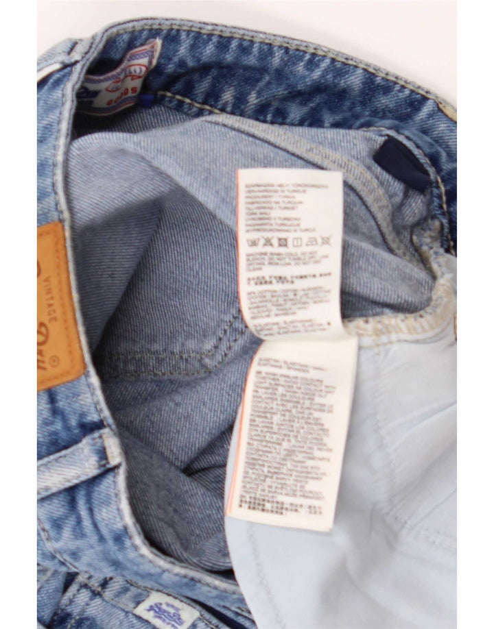 Pantaloni scurți din blugi pentru femei Superdry W28, bumbac albastru mediu