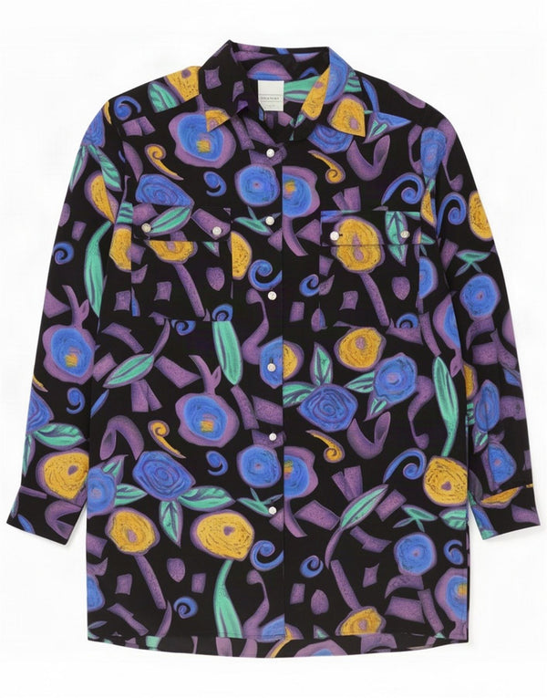 Canda Womens By C&A Longline Shirt EU 38 Medium Multicolor Floral