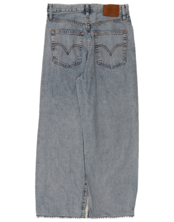 Blugi tăiați drept pentru femei Levi's Ribcage W28 L25 Bumbac albastru