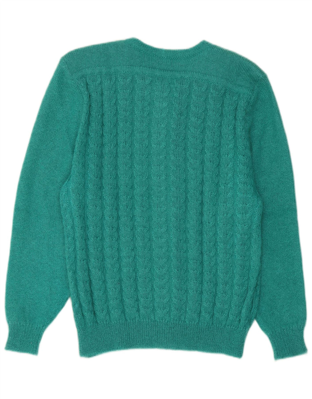 Pulover Cardigan Vintage pentru Damă IT 44 Mohair Verde Mediu