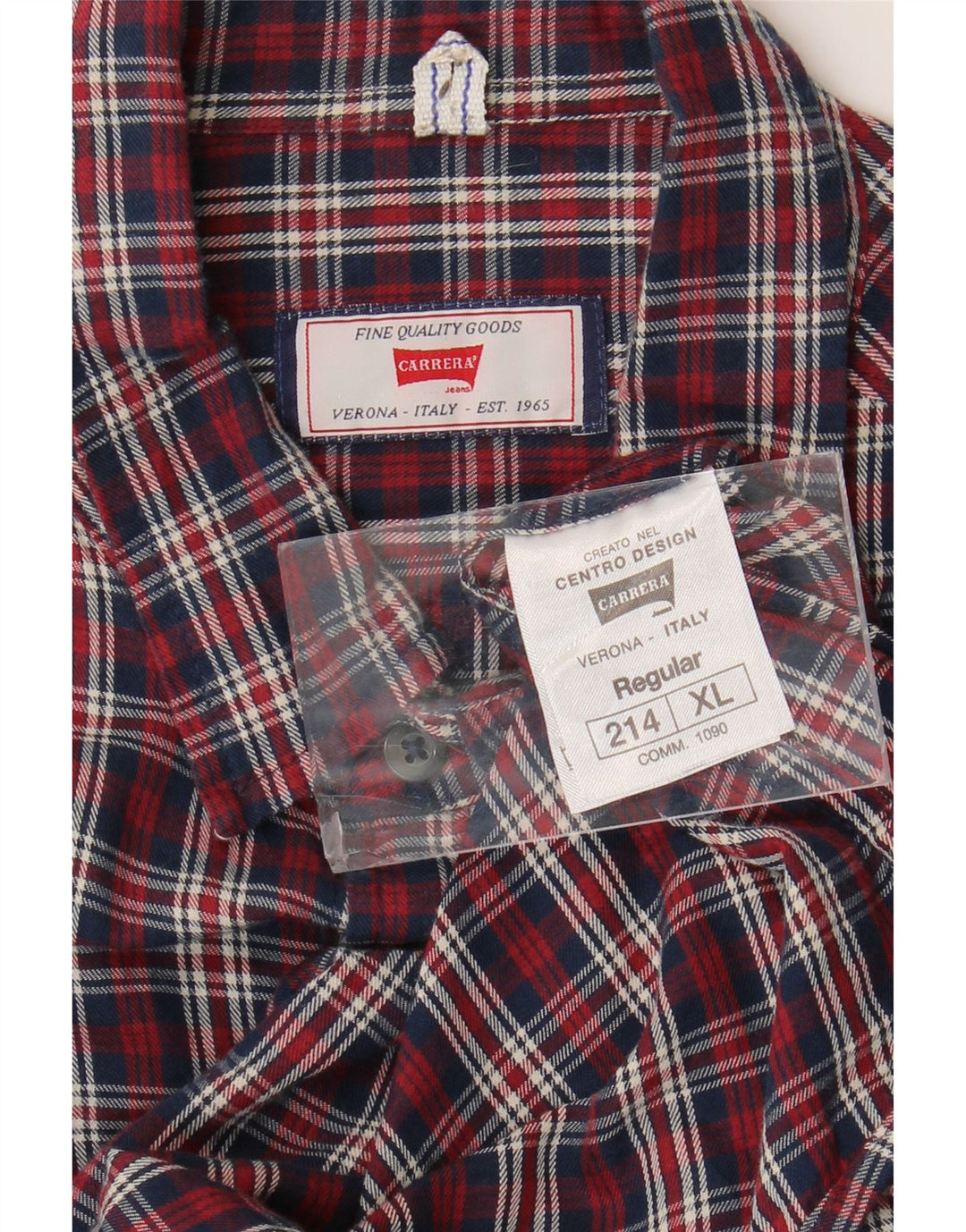 Cămașă de flanel pentru bărbați CARRERA, XL, roșu, din bumbac