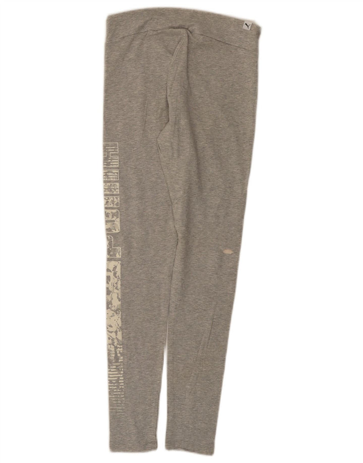 Leggings grafic Puma pentru femei UK 12, bumbac gri mediu