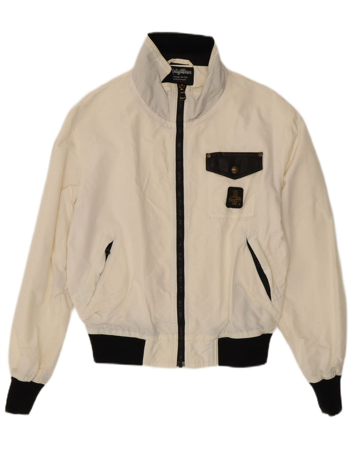 Jachetă bomber supradimensionată pentru femei Refrigiwear UK 10 Small White Colorblock
