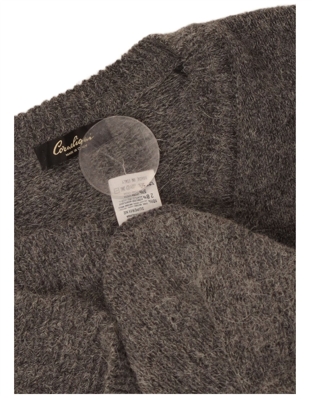 CORNELIANI Vesta Barbati Tank Top 2XL Lână Gri Alpaca