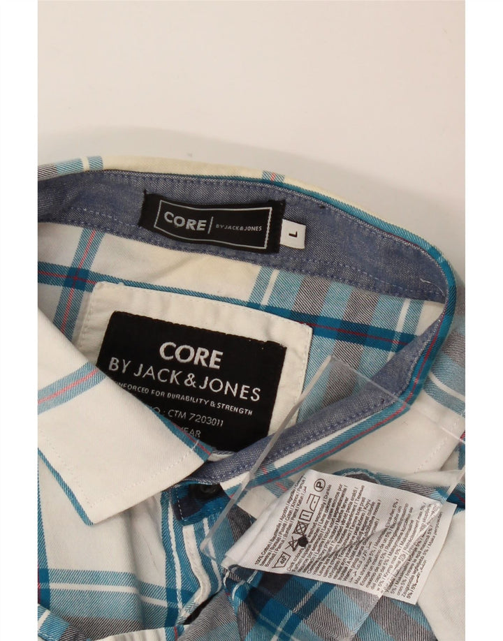 Cămașă Jack & Jones pentru bărbați, mare, albastru, din bumbac