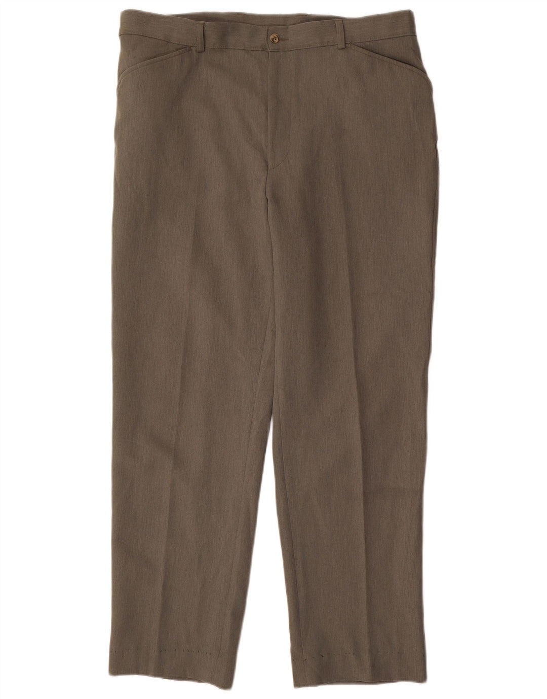 Farah Pantaloni Drepți Casual Bărbați L38 L31 Kaki Poliester