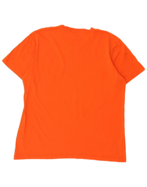 Tricou grafic Trussardi pentru bărbați Top XL bumbac portocaliu