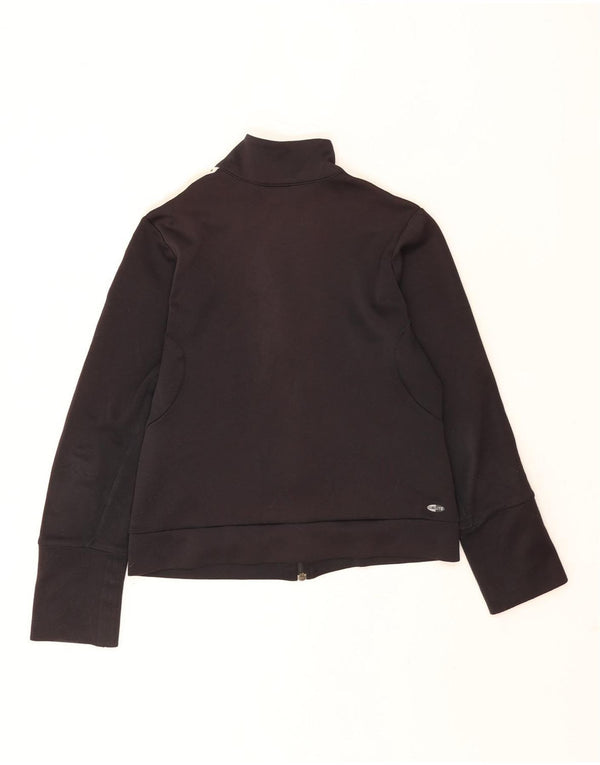 Jachetă de top pentru trening Adidas Climalite Crop pentru femei UK 12 Medium Black