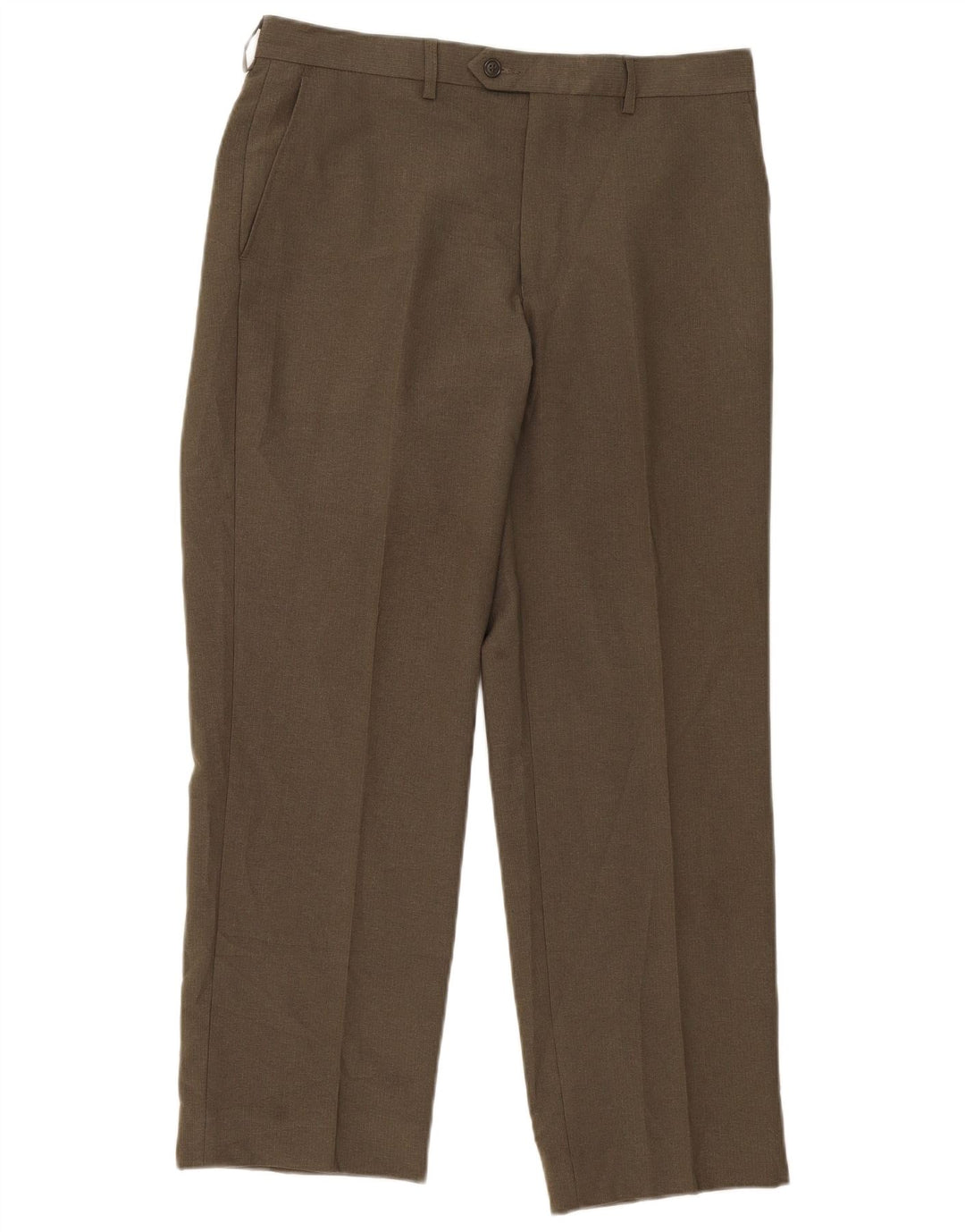 Marks & Spencer Pantaloni de costum pentru bărbați L34 L31 Kaki Poliester